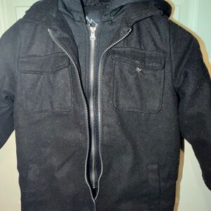 Kids Black Pea Coat
